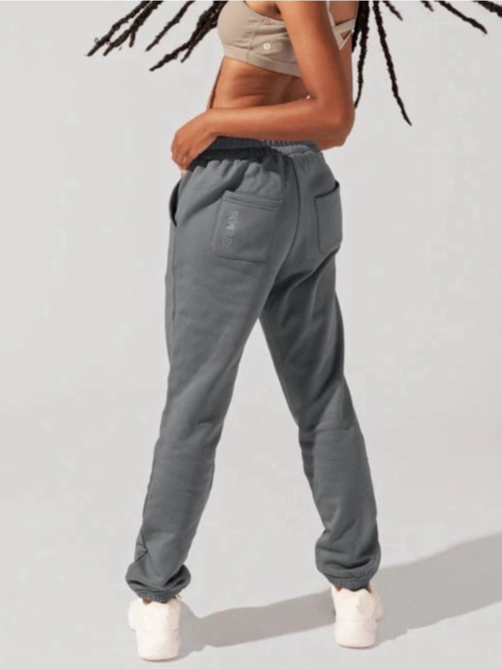 Popflex Cloud Rollover Sweatpant in Smoke Gray Size Medium